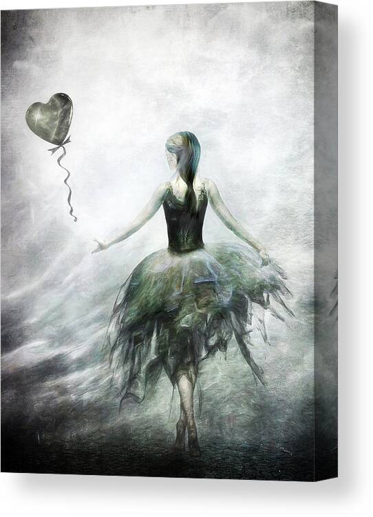 Ballet Canvas Print featuring the digital art Time to let Go by Jacky Gerritsen