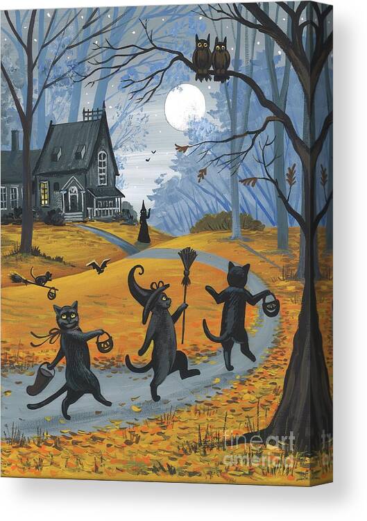 Print Canvas Print featuring the painting To The Witch's House We Go by Margaryta Yermolayeva