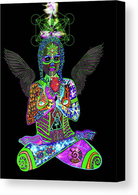 Visionary Art Canvas Print featuring the mixed media Transurfing Intelligence by Myztico Campo