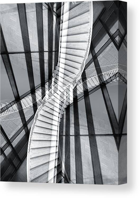 Stairs Canvas Print featuring the photograph Twisted Staircase by Jim Signorelli