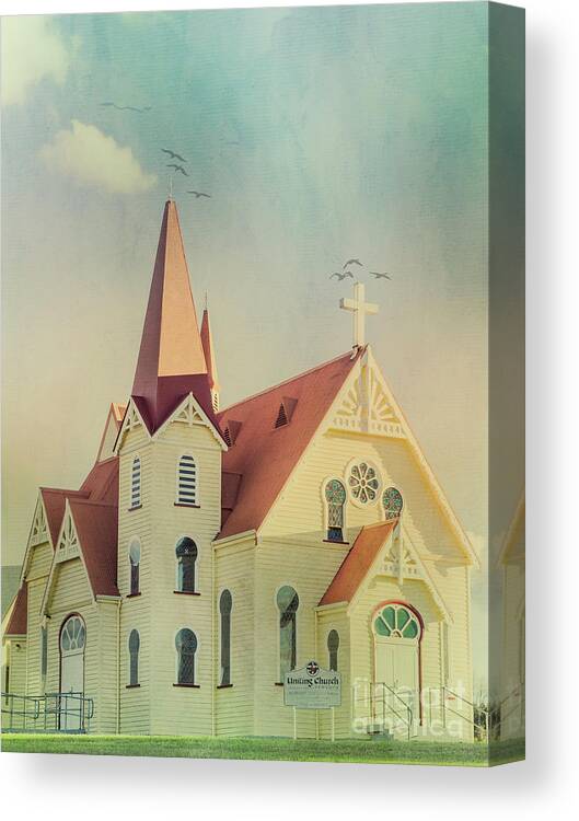 Tasmania Canvas Print featuring the photograph Uniting Church, Penguin, Tasmania, Australia 2 by Elaine Teague