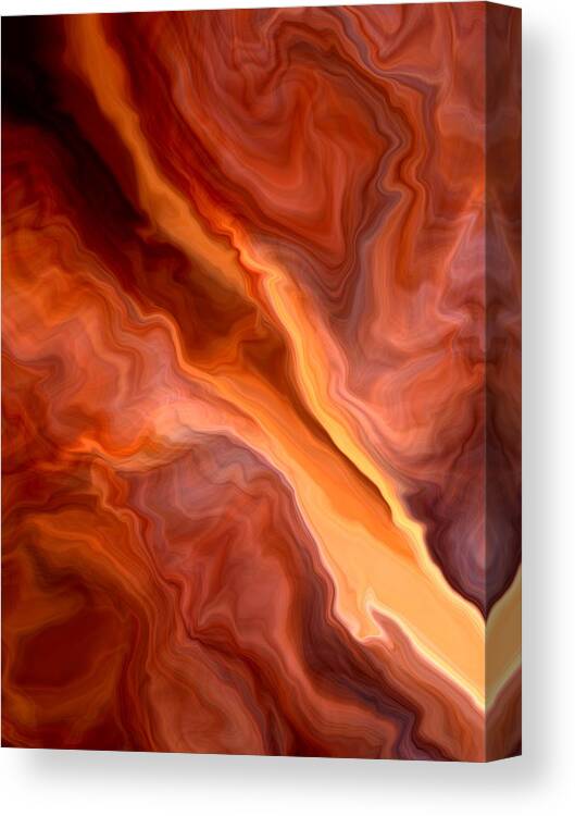 Abstract Canvas Print featuring the digital art Magma by Nancy Levan