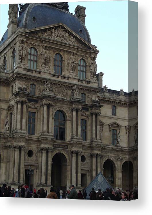 Louvre Canvas Print featuring the photograph View at The Louvre by Roxy Rich