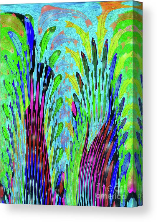 Ballet Canvas Print featuring the digital art Water Ballet by Mimulux Patricia No