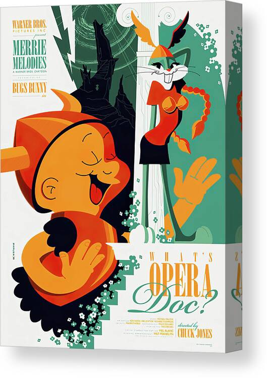 Synopsis Canvas Print featuring the mixed media ''What's Opera Doc?'', 1957 by Movie World Posters