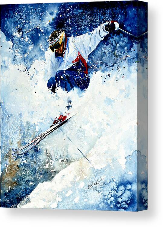 Sports Art Canvas Print featuring the painting White Magic by Hanne Lore Koehler