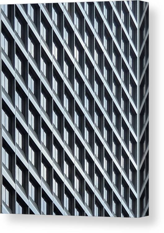 Window Grid Canvas Print featuring the photograph Window Grid, San Francisco by Donald Kinney