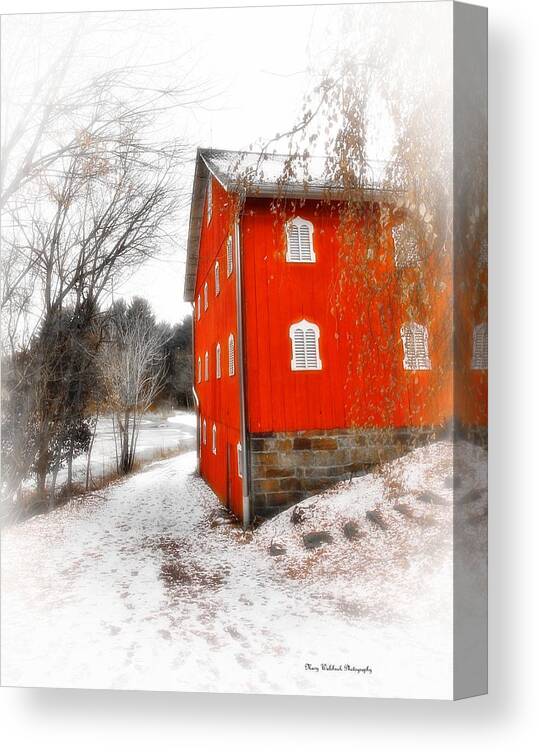 Barn Canvas Print featuring the photograph Winter Ohio Barn by Mary Walchuck