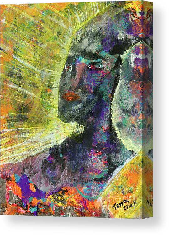 Woman Canvas Print featuring the painting Woman by Tessa Evette