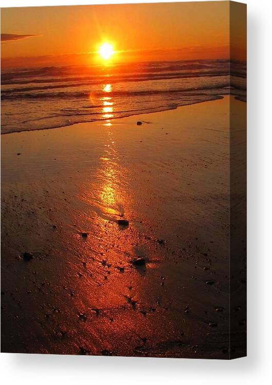 Sunset Canvas Print featuring the photograph Wow by Deahn Benware