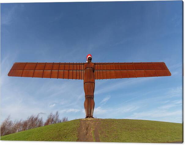 Angel Canvas Print featuring the photograph Angel of the North 1 by Steev Stamford