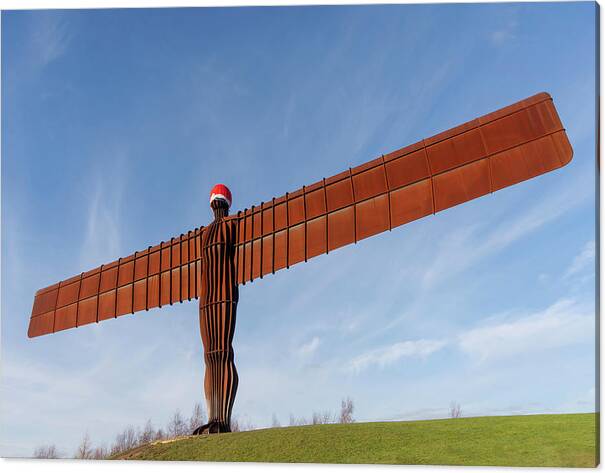 Angel Canvas Print featuring the photograph Angel of the North 3 by Steev Stamford