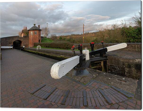 Bratch Canvas Print featuring the photograph Bratch Locks wide angle by Steev Stamford