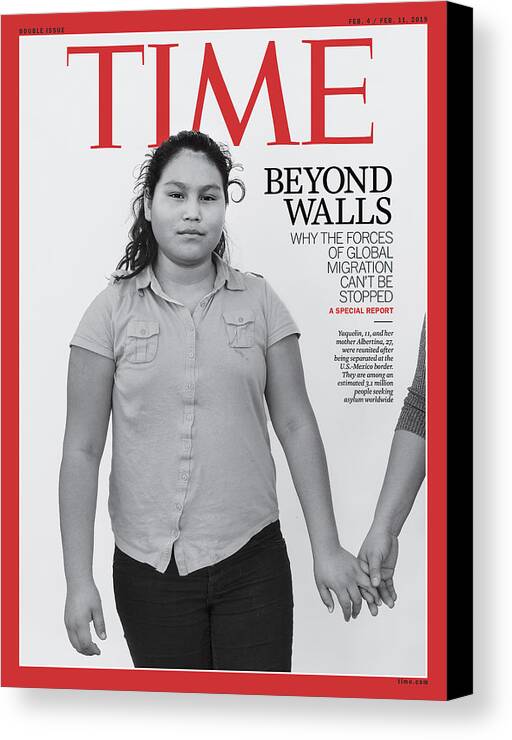 Immigration Canvas Print featuring the photograph Beyond Walls Time Cover #1 by Photograph by Davide Monteleone for TIME