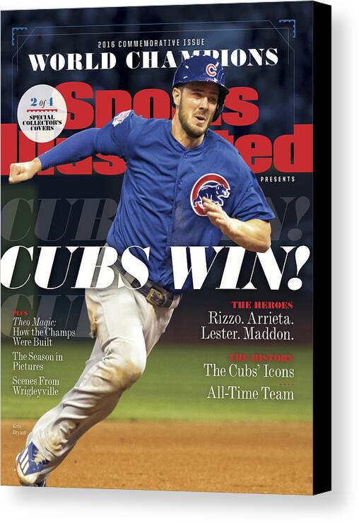 American League Baseball Canvas Print featuring the photograph Chicago Cubs, 2016 World Series Champions Sports Illustrated Cover by Sports Illustrated