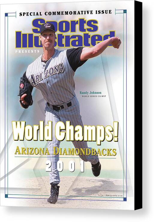 Sports Illustrated Canvas Print featuring the photograph Arizona Diamondbacks Randy Johnson, 2001 World Champions Sports Illustrated Cover by Sports Illustrated
