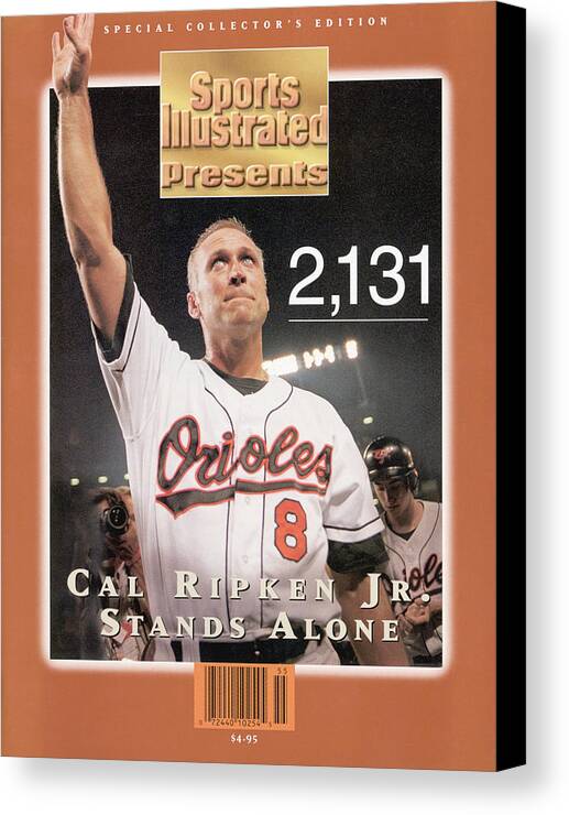 American League Baseball Canvas Print featuring the photograph Baltimore Orioles Cal Ripken Jr... Sports Illustrated Cover by Sports Illustrated
