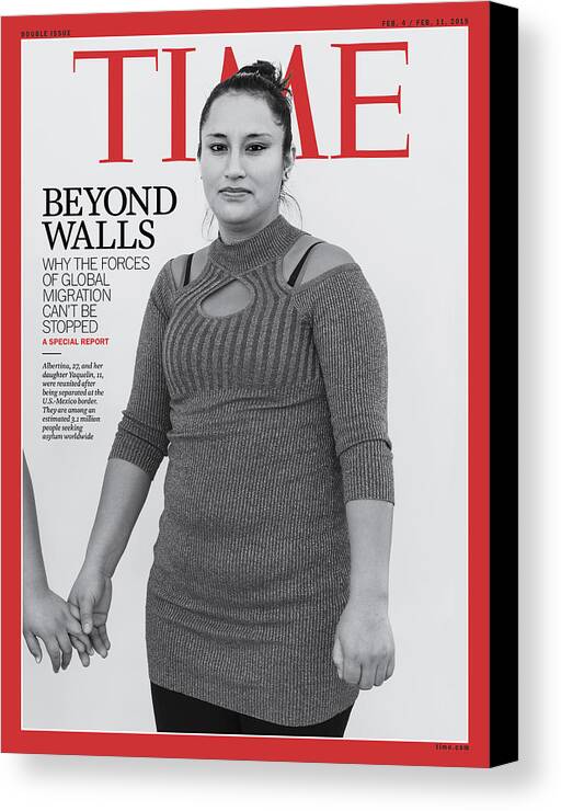 Immigration Canvas Print featuring the photograph Beyond Walls Time Cover by Photograph by Davide Monteleone for TIME