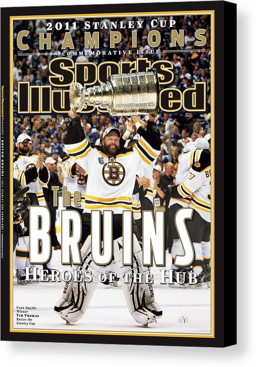 Playoffs Canvas Print featuring the photograph Boston Bruins, 2011 Nhl Stanley Cup Champions Sports Illustrated Cover by Sports Illustrated