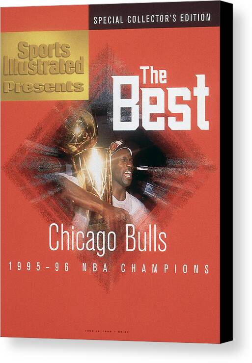 Playoffs Canvas Print featuring the photograph Chicago Bulls Michael Jordan, 1996 Nba Finals Sports Illustrated Cover by Sports Illustrated