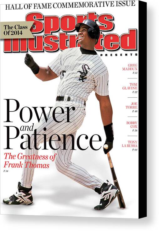 American League Baseball Canvas Print featuring the photograph Chicago White Sox Frank Thomas, 2014 Hall Of Fame Sports Illustrated Cover by Sports Illustrated