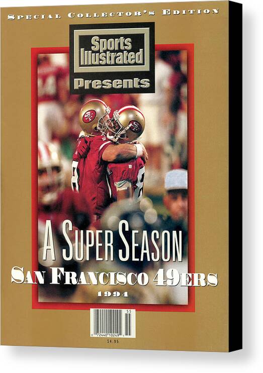 Celebration Canvas Print featuring the photograph San Francisco 49ers Jerry Rice, Super Bowl Xxix Sports Illustrated Cover by Sports Illustrated