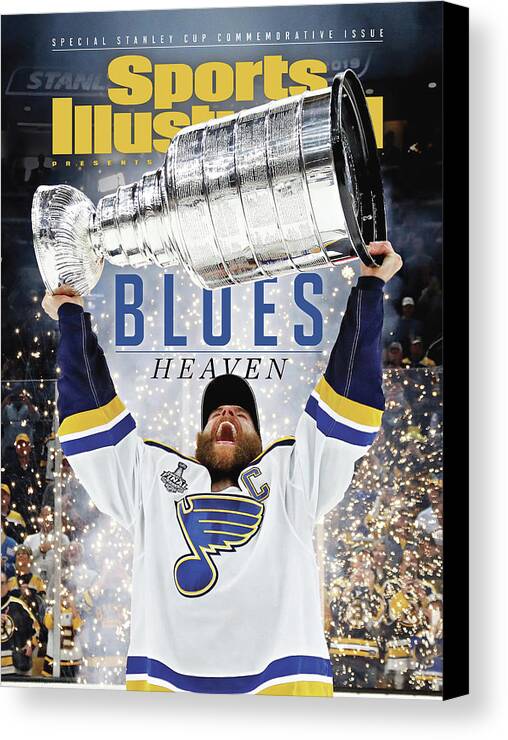 Playoffs Canvas Print featuring the photograph St. Louis Blues, 2019 Nhl Stanley Cup Champions Sports Illustrated Cover by Sports Illustrated