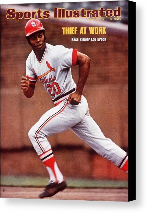 St. Louis Cardinals Canvas Print featuring the photograph St. Louis Cardinals Lou Brock Sports Illustrated Cover by Sports Illustrated