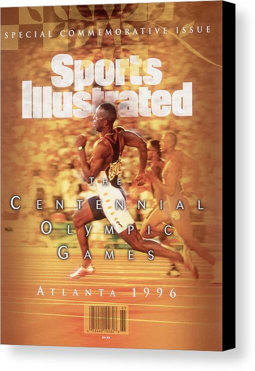 Atlanta Canvas Print featuring the photograph Usa Michael Johnson, 1996 Summer Olympics Sports Illustrated Cover by Sports Illustrated