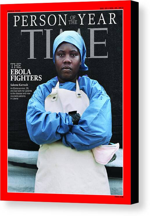 2014 Person Of The Year Canvas Print featuring the photograph 2014 Person of the Year - The Ebola Fighters, Salome Karwah by Person of the Year - The Ebola Fighters