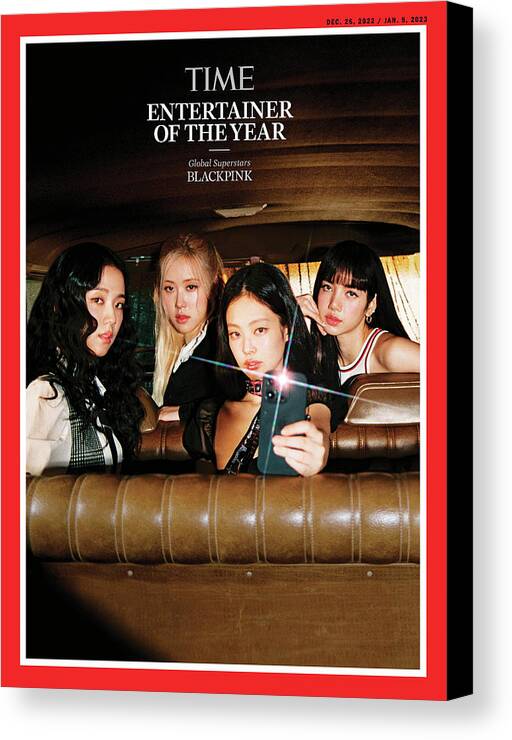 Entertainer Of The Year Canvas Print featuring the photograph 2022 Entertainer of the Year - Blackpink by Photograph by Petra Collins for TIME