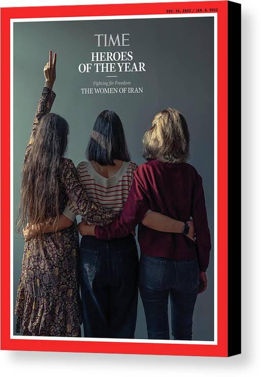 Heroes Of The Year Canvas Print featuring the photograph 2022 Heroes of the Year - The Women of Iran by Photograph by Forough Alaei for TIME
