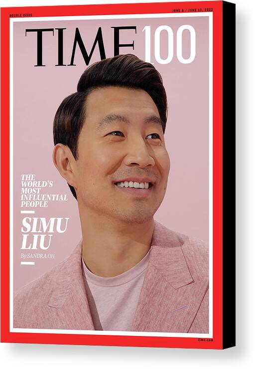 2022 Time100 Canvas Print featuring the photograph 2022 TIME100 - Simu Liu by Photograph by Nhu Xuan Hua for TIME