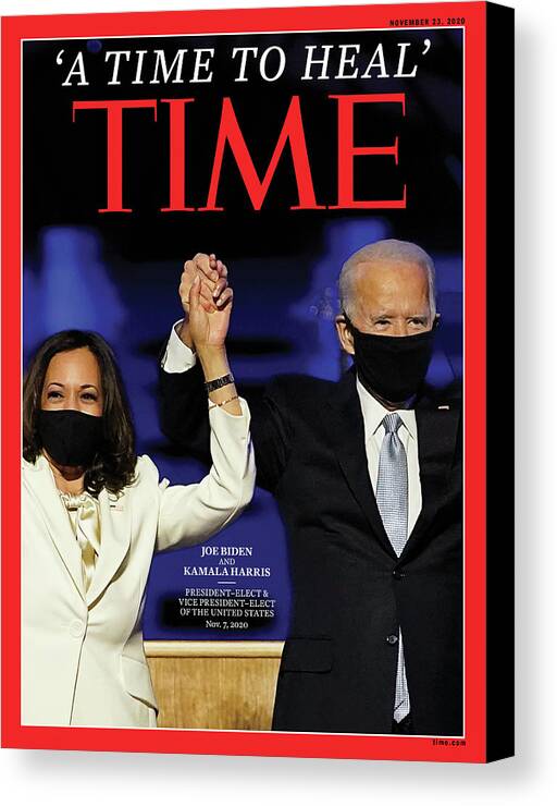 President Elect Biden Canvas Print featuring the photograph A Time To Heal by Time