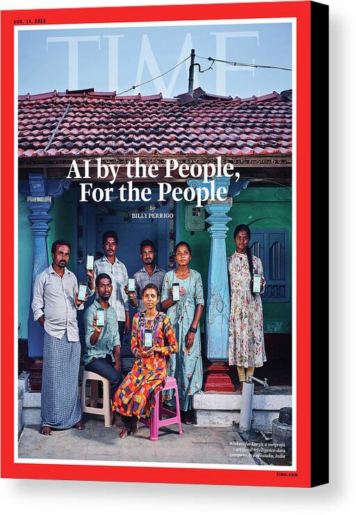 Ai Canvas Print featuring the photograph AI by the People, For the People by Photograph by Supranav Dash for TIME
