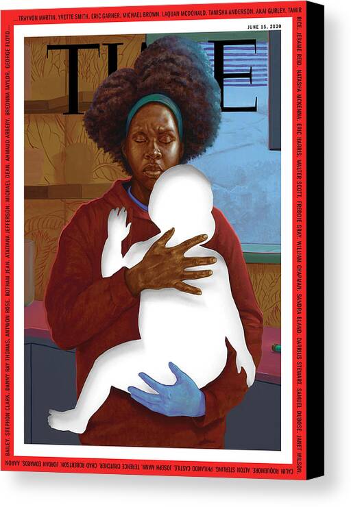 Time Canvas Print featuring the photograph Analogous Colors by Painting by Titus Kaphar for TIME