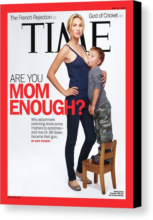 2012 Canvas Print featuring the photograph Are You Mom Enough? by Photograph by Martin Schoeller