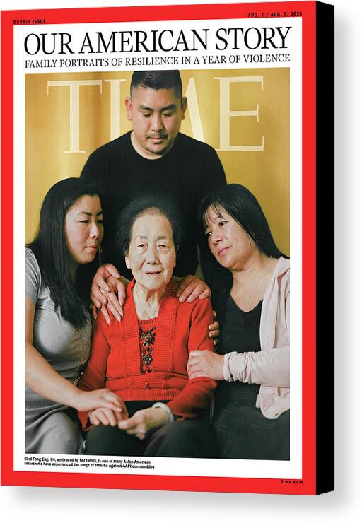 Asian-american Canvas Print featuring the photograph Asian-American Elders, Portraits of Resilience by Photograph by Emanuel Hahn for TIME