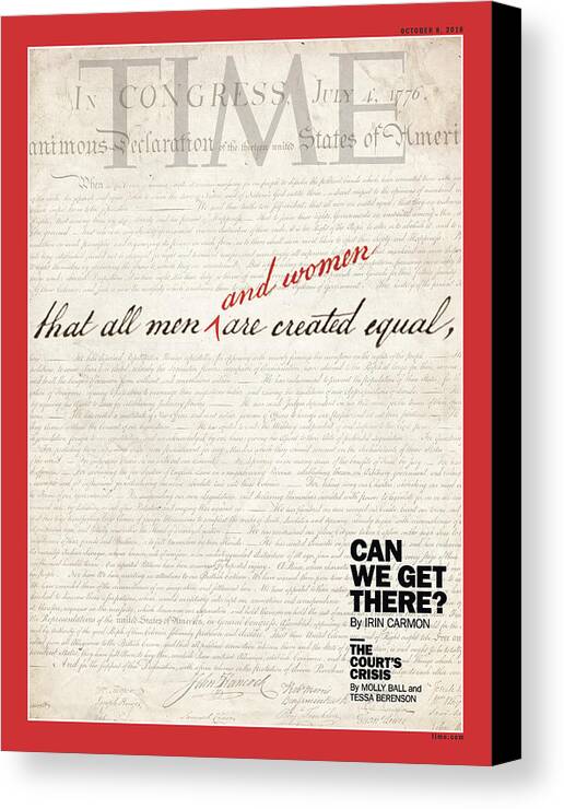 Can We Get There? Declaration Of Independence Canvas Print featuring the photograph Can We Get There? by TIME photo-illustration