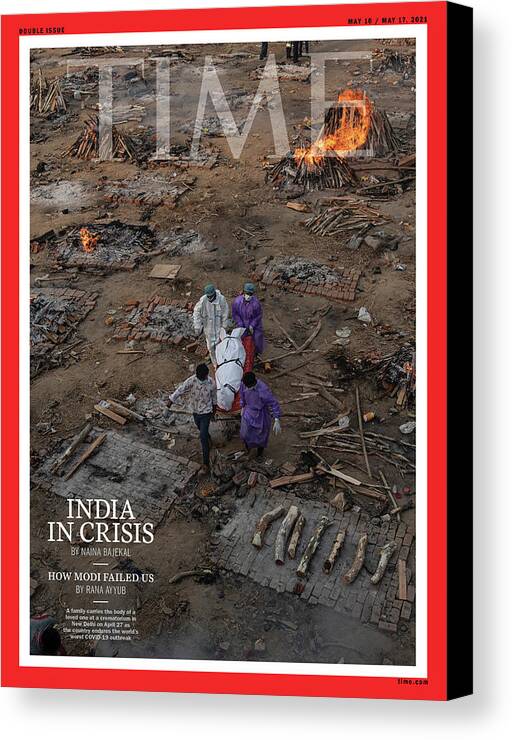 India Canvas Print featuring the photograph India in Crisis by Photograph by Saumya Khandelwal for TIME