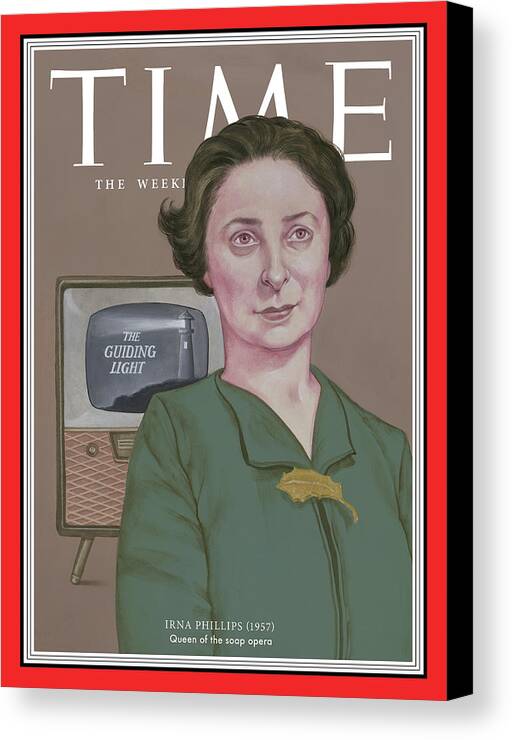 Time Canvas Print featuring the photograph Irna Phillips, 1957 by TIMEIllustration by Anita Kunz for TIME