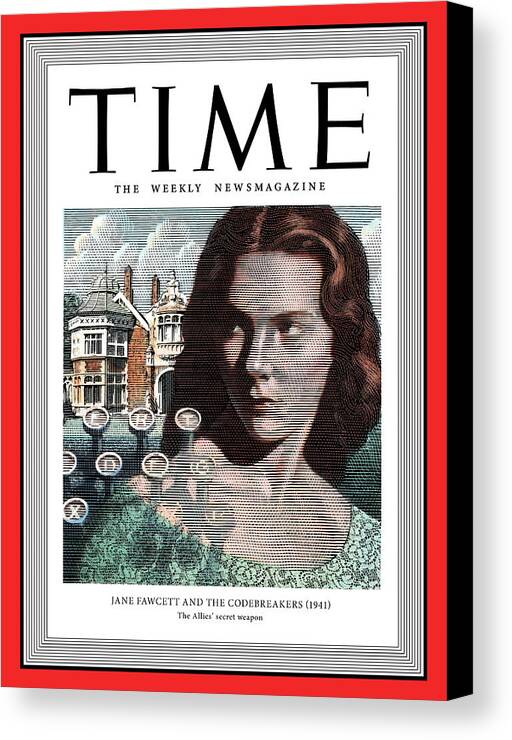 Time Canvas Print featuring the photograph Jane Fawcett and the Code Breakers, 1941 by Illustration by Mark Summers for TIME