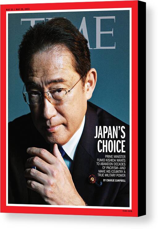 Japan's Choice Canvas Print featuring the photograph Japan's Choice - Prime Minister Fumio Kishida by Photograph by Ko Tsuchiya for TIME