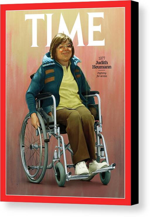 Time Canvas Print featuring the photograph Judith Heumann, 1977 by Illustration by Jason Seiler for TIME