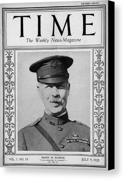 Military Canvas Print featuring the photograph Mason M. Patrick by No Credit