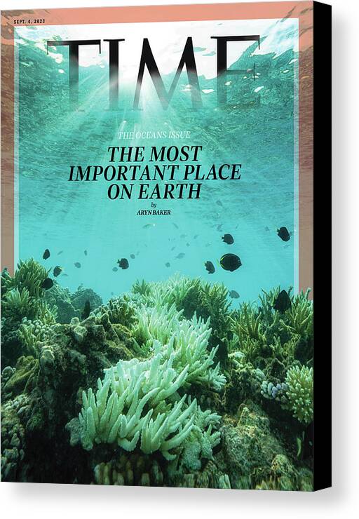 Ocean Issue. Ocean. Canvas Print featuring the photograph Oceans Issue. The Most Important Place on Earth by Cristina Mittermeier