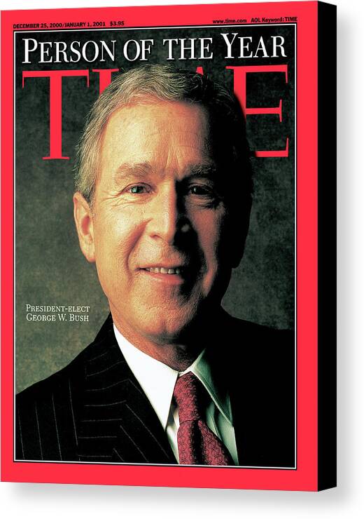 2000 Person Of The Year Canvas Print featuring the photograph 2000 Person of the Year - George W. Bush by Time