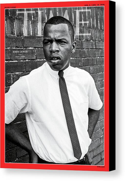 Rep. John Lewis Canvas Print featuring the photograph Rep. John Lewis 1940-2020 by Steve Schapiro Getty Images