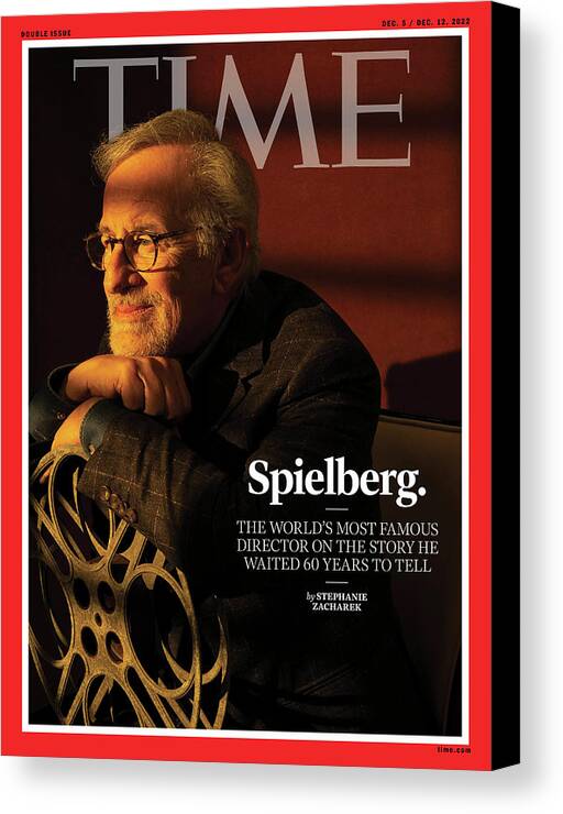 Steven Spielberg Canvas Print featuring the photograph Steven Spielberg by Photograph by Tania Franco Klein for TIME