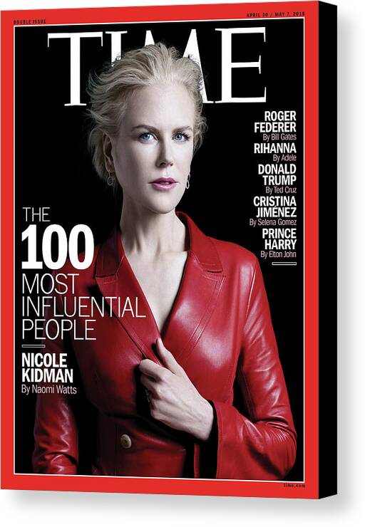 The 100 Most Influential People Canvas Print featuring the photograph The 100 Most Influential People - Nicole Kidman by Photograph by Peter Hapak for TIME
